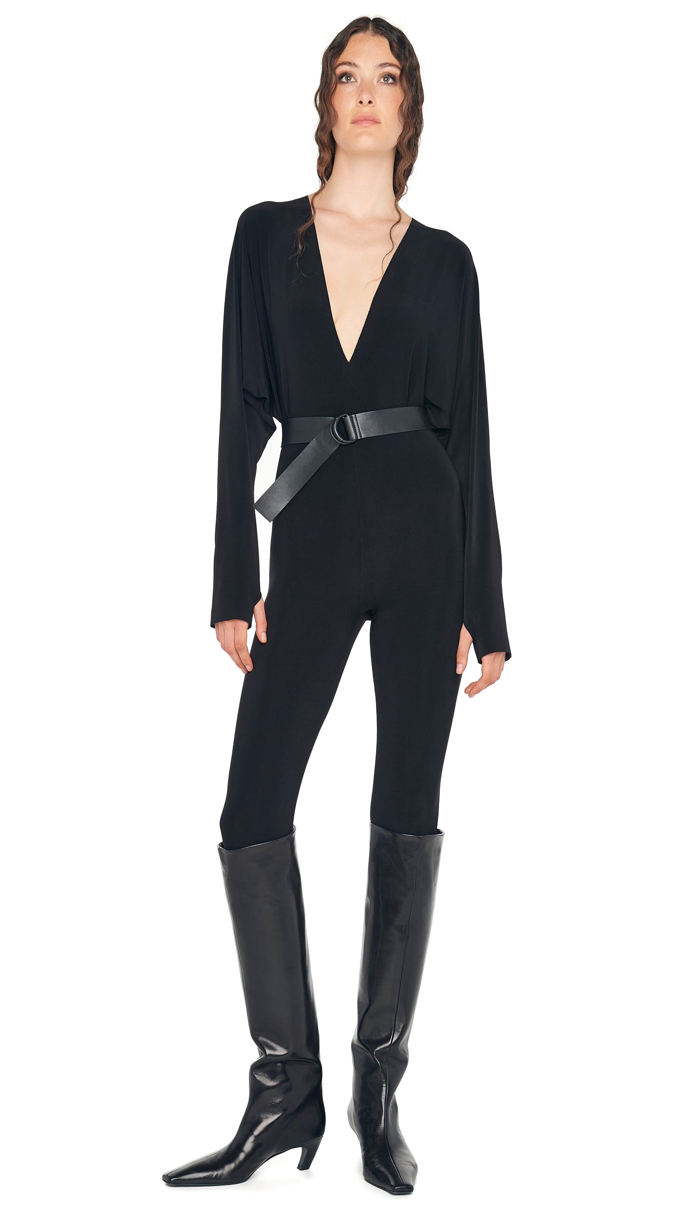 Norma Kamali DOLMAN V NECK CATSUIT
