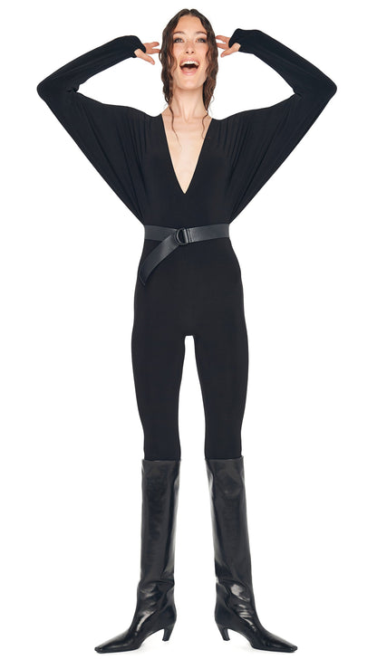 Norma Kamali DOLMAN V NECK CATSUIT