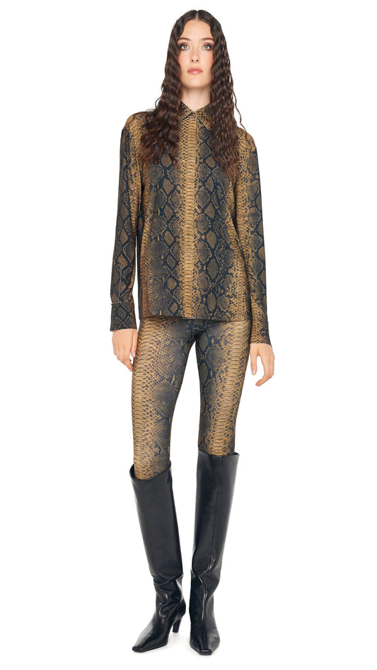 Norma Kamali NK SHIRT W/ COLLAR STAND