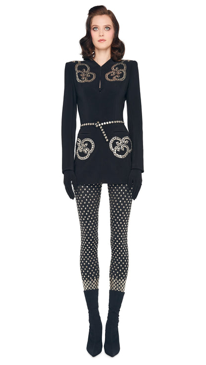 Norma Kamali LS V NECK ZIP FRONT JACKET