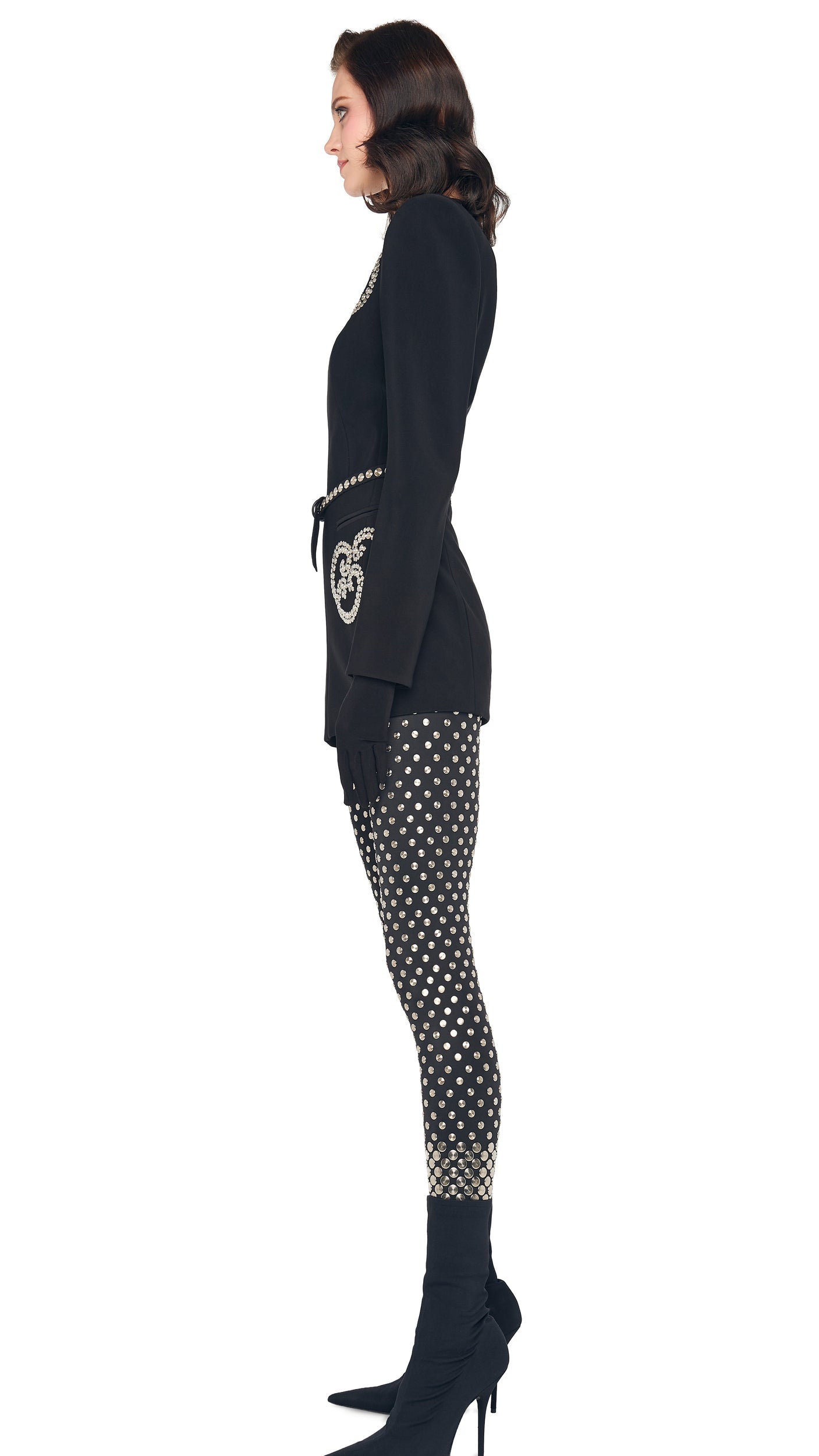 Norma Kamali LS V NECK ZIP FRONT JACKET