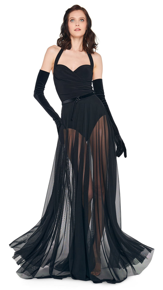 Norma Kamali CAYLA FLARED GOWN