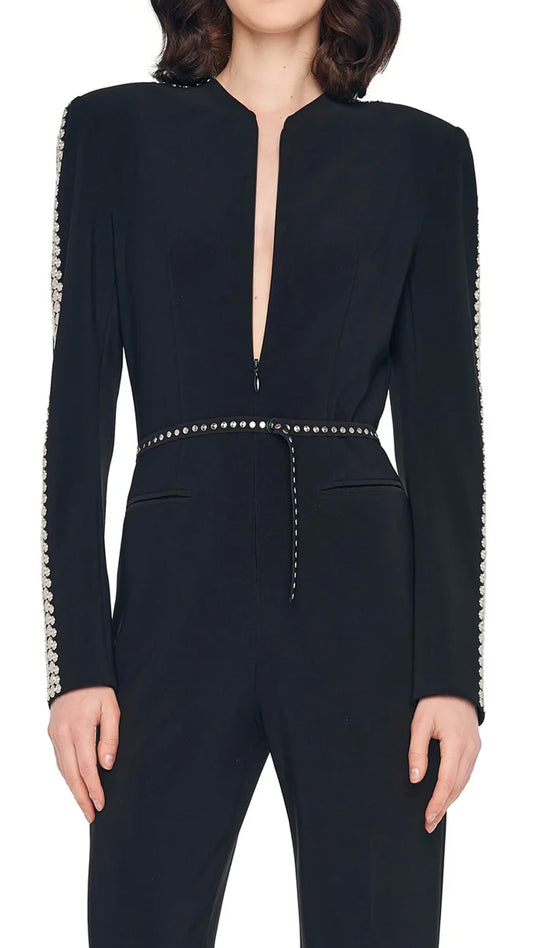 Norma Kamali STUD SKINNY BELT