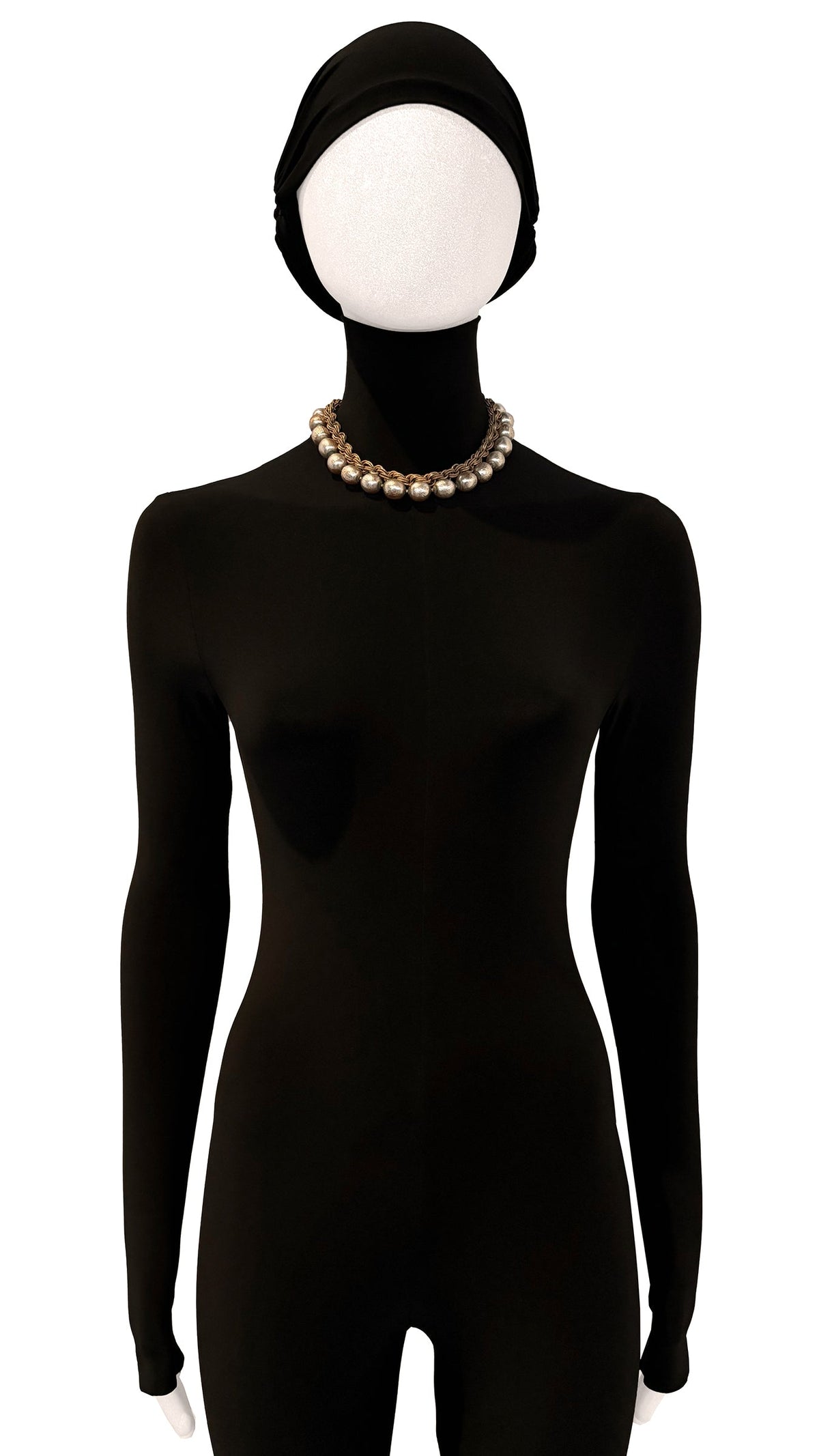 Norma Kamali MIRIAM HASKELL PEARL/BRASS CHAIN NECKLACE