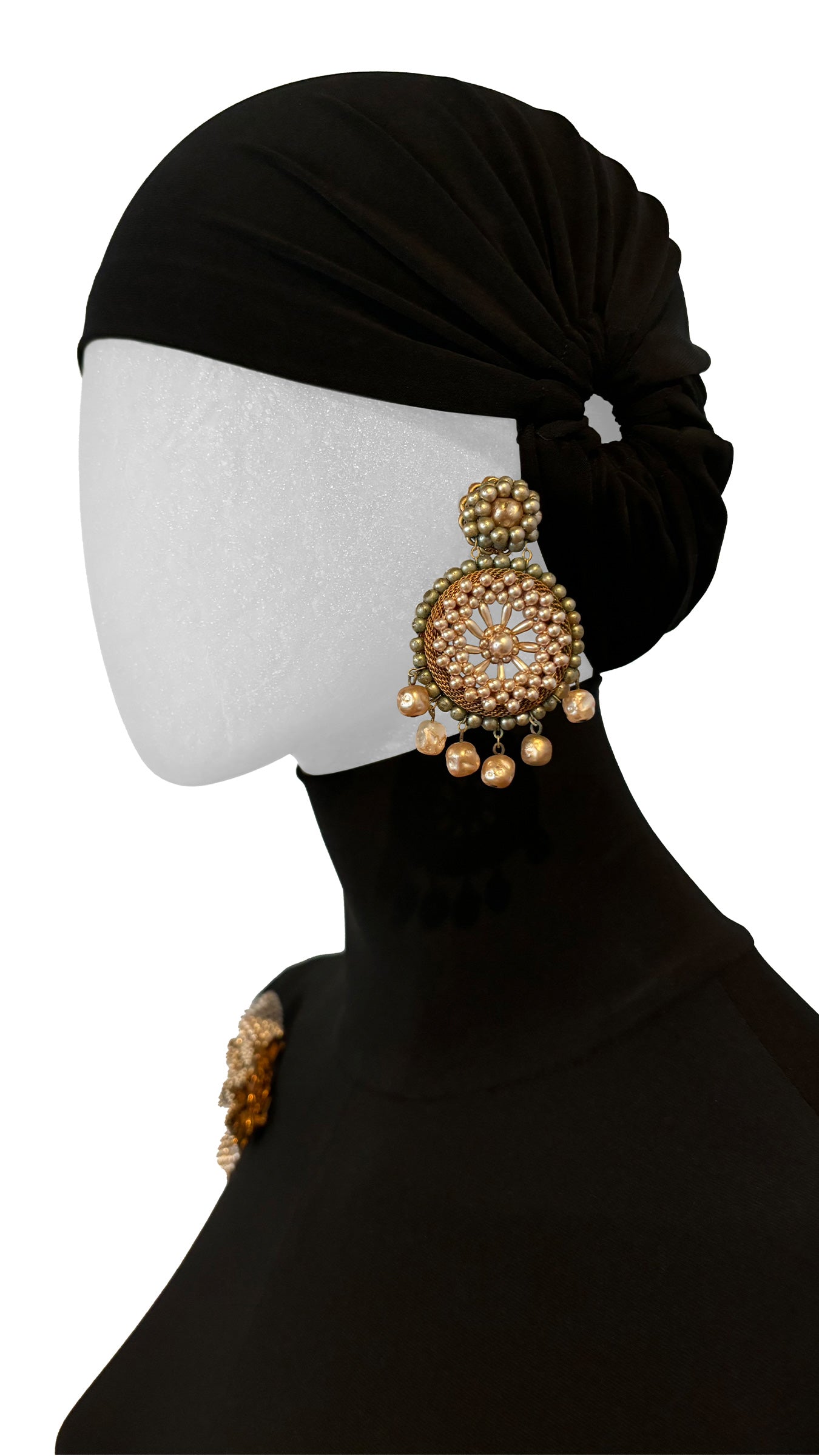 Norma Kamali MIRIAM HASKELL BEADED BRACELET AND EARRING SET OF 3