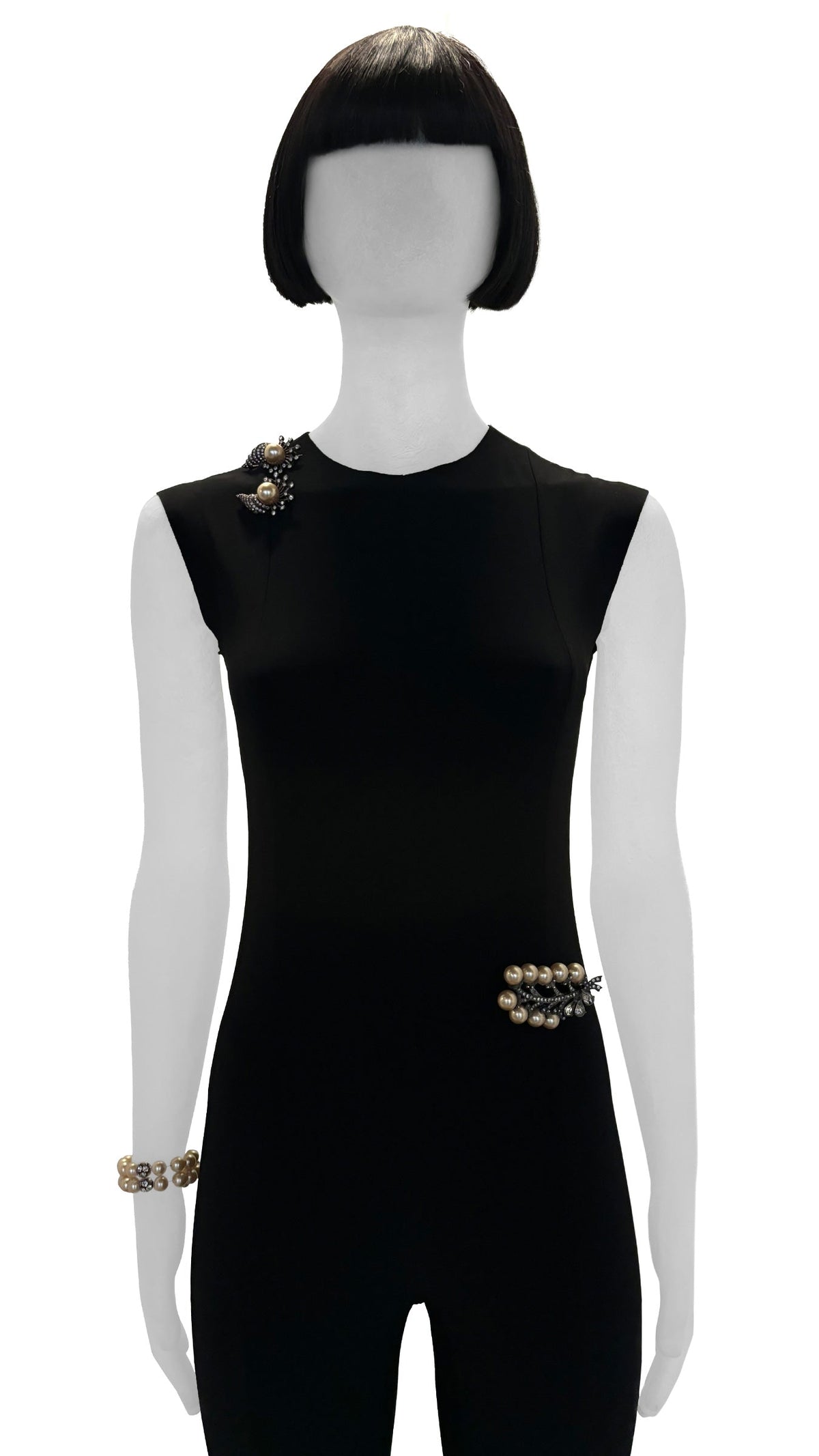Norma Kamali EISENBERG STONE/PEARL BROOCH SET