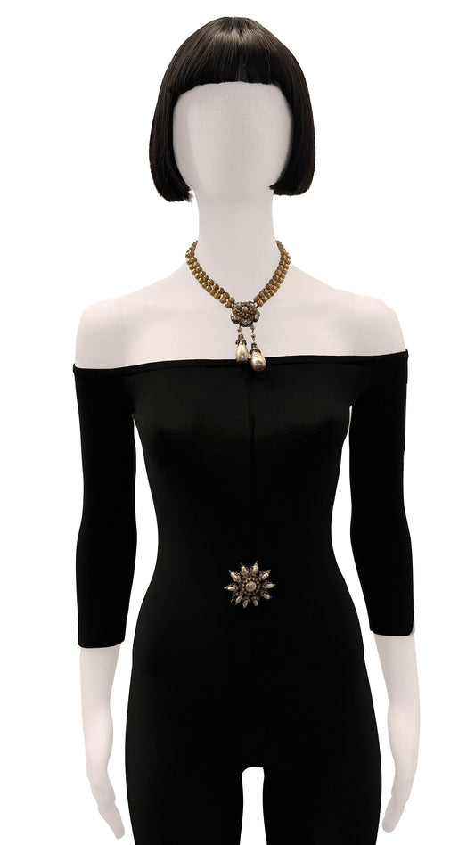 Norma Kamali MIRIAM HASKELL BEADED BROOCH