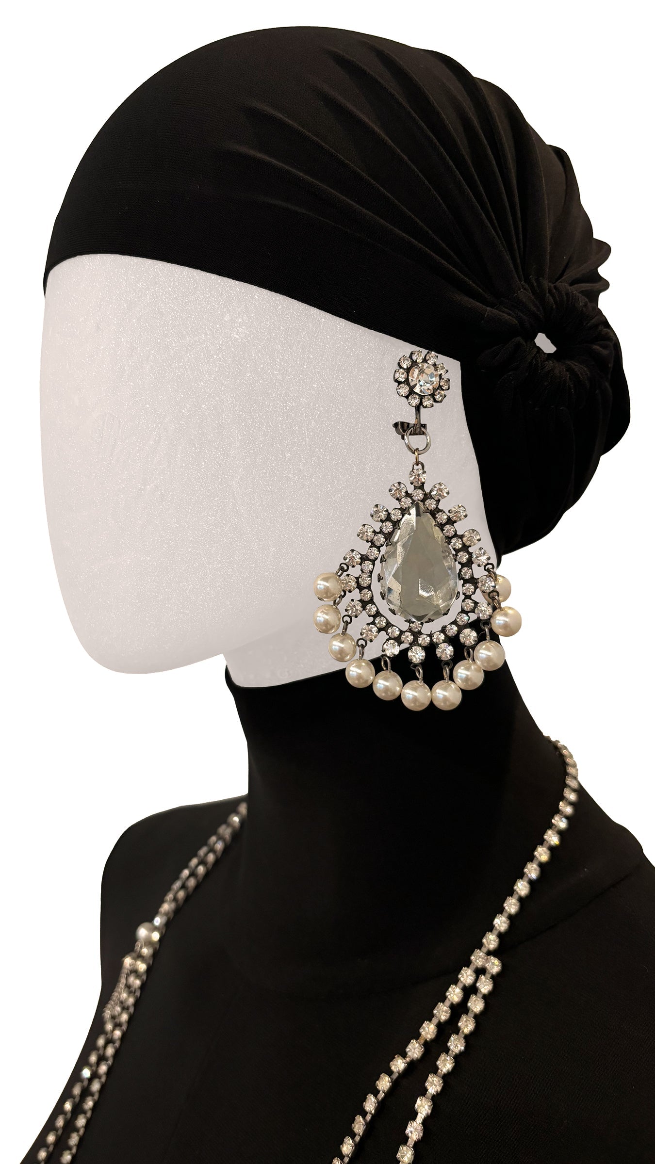 Norma Kamali STONE/PEARL EARRINGS AND NECKLACE SET