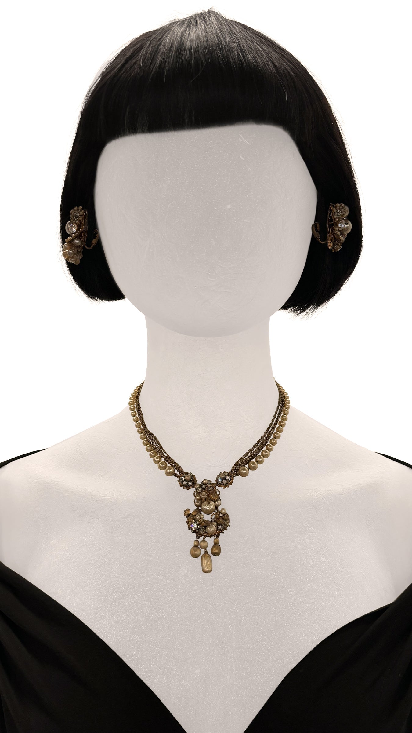 Norma Kamali ROBERT DEMARIO BEADED NECKLACE AND EARRINGS SET