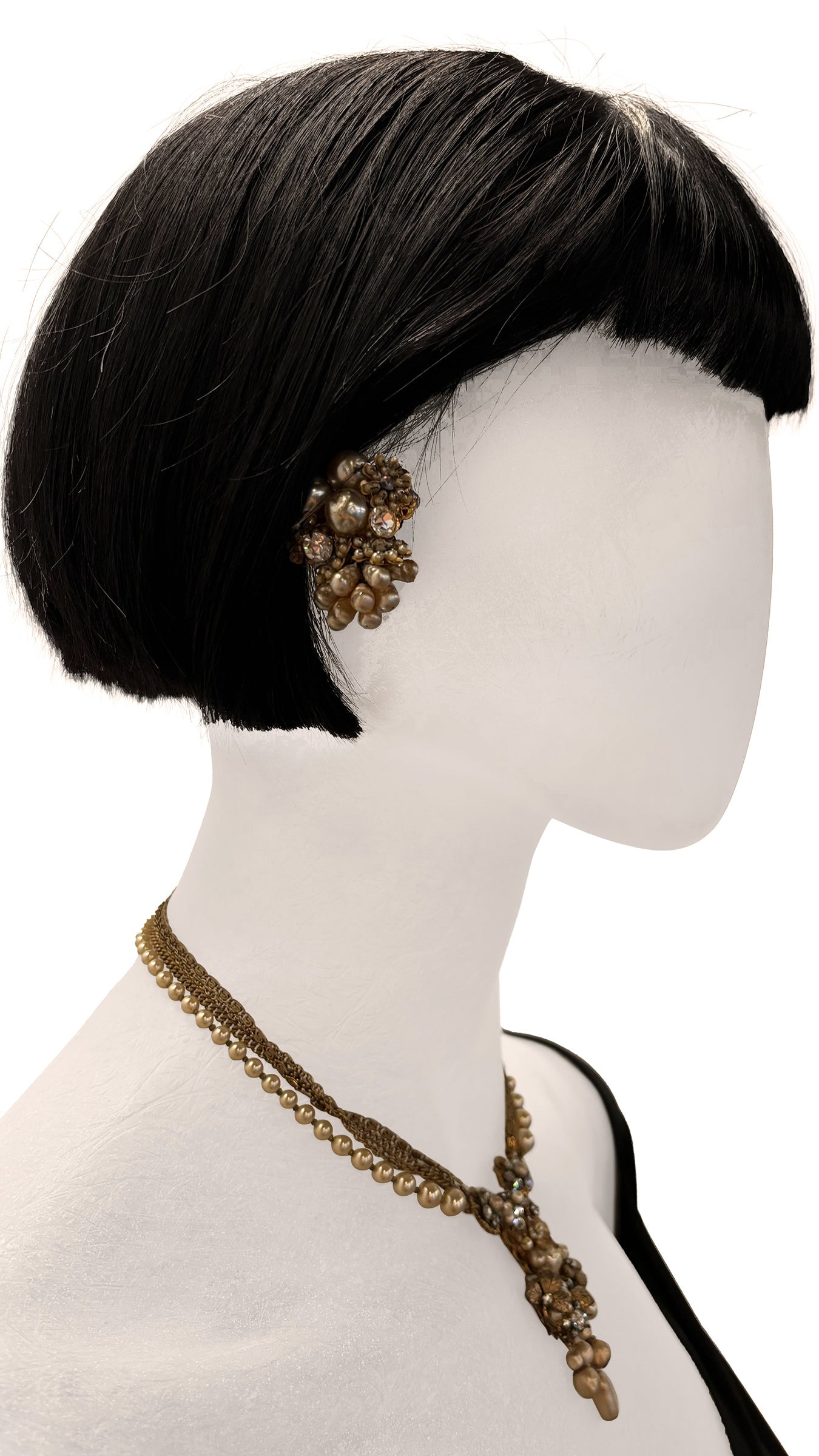 Norma Kamali ROBERT DEMARIO BEADED NECKLACE AND EARRINGS SET