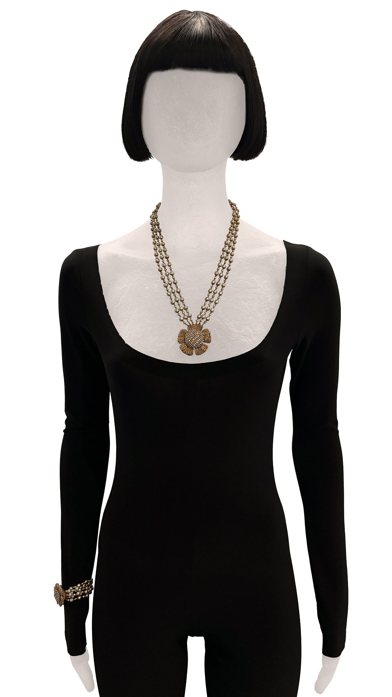Norma Kamali MIRIAM HASKELL BEADED PENDANT NECKLACE AND BRACELET SET