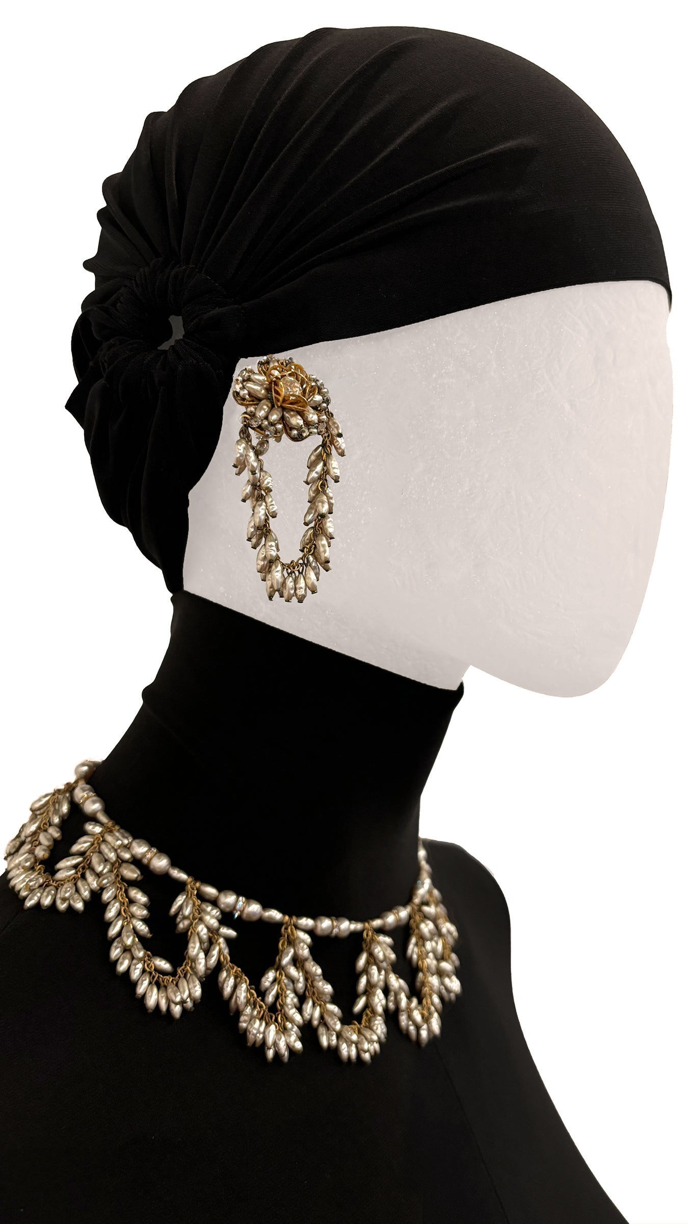 Norma Kamali MIRIAM HASKELL BEADED EARRINGS AND NECKLACE SET