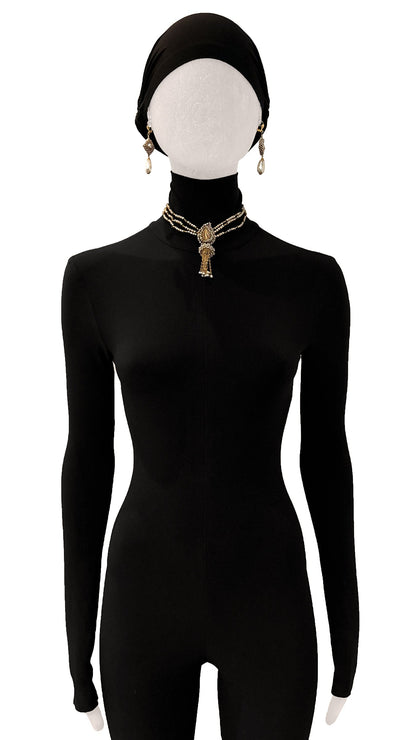 Norma Kamali MIRIAM HASKELL BEADED EARRINGS AND DROP NECKLACE SET