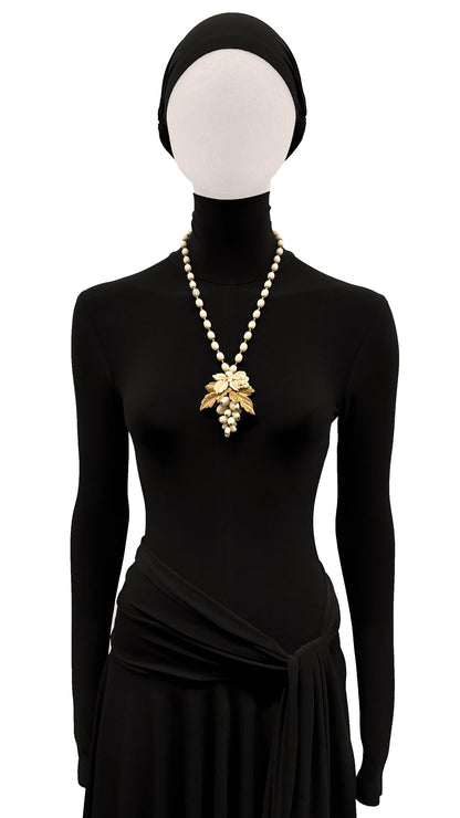 Norma Kamali MIRIAM HASKELL BEADED PENDANT NECKLACE