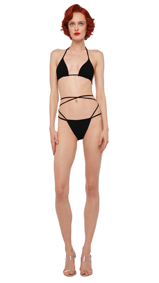 Norma Kamali CRISS CROSS BIKINI BRA / BOTTOM