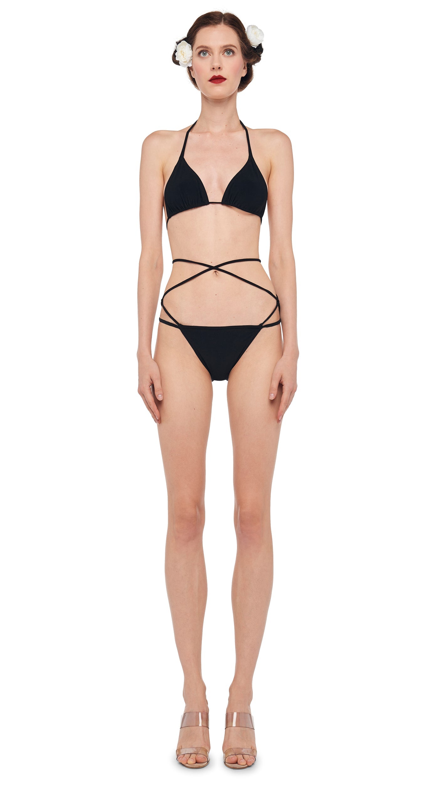 Norma Kamali CRISS CROSS BIKINI BRA / BOTTOM