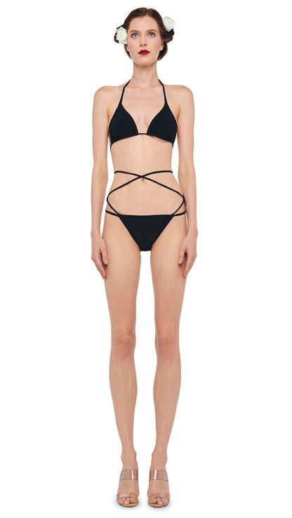 Norma Kamali CRISS CROSS BIKINI BRA / BOTTOM