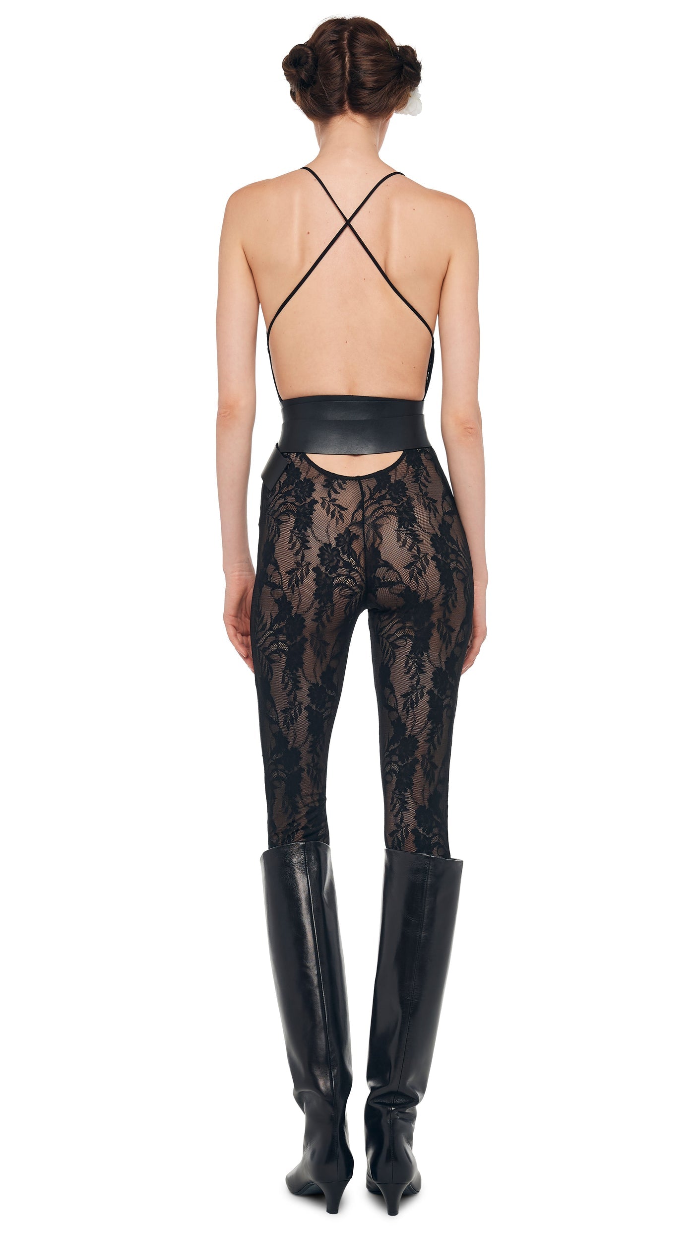 Norma Kamali LOW BACK FARA SLIP CATSUIT