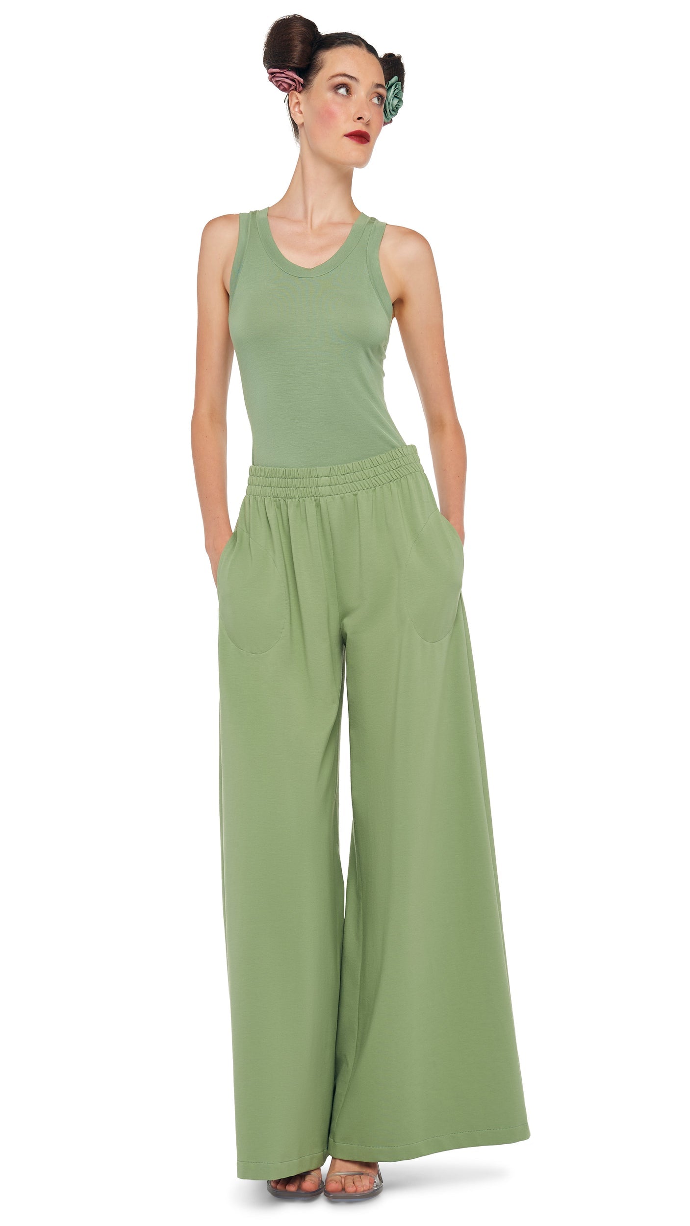Norma Kamali BOYFRIEND ELEPHANT SWEATPANT