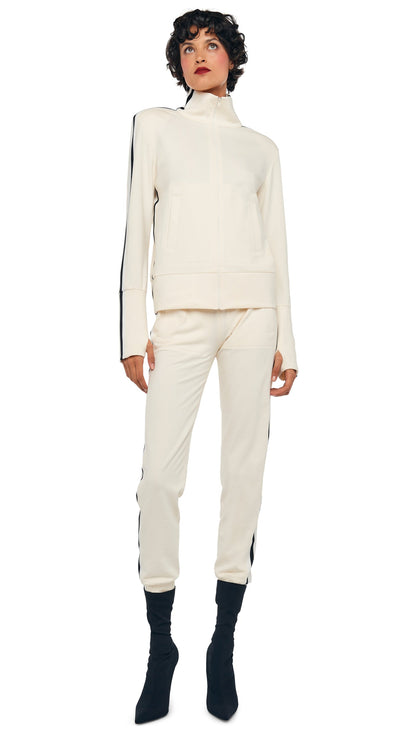 Norma Kamali SIDE STRIPE JOG PANT