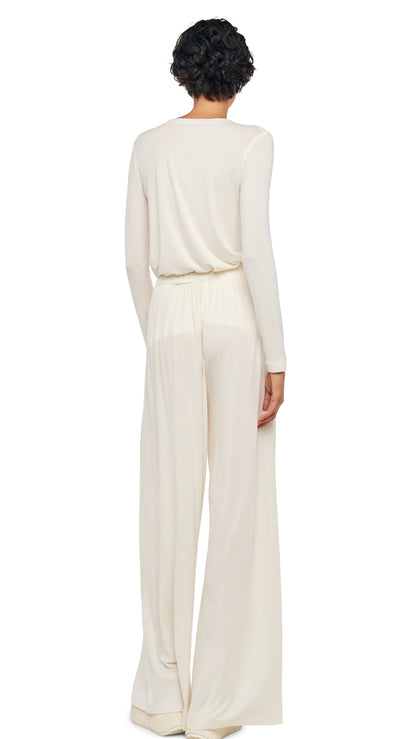 Norma Kamali LONG SLEEVE CREW TOP