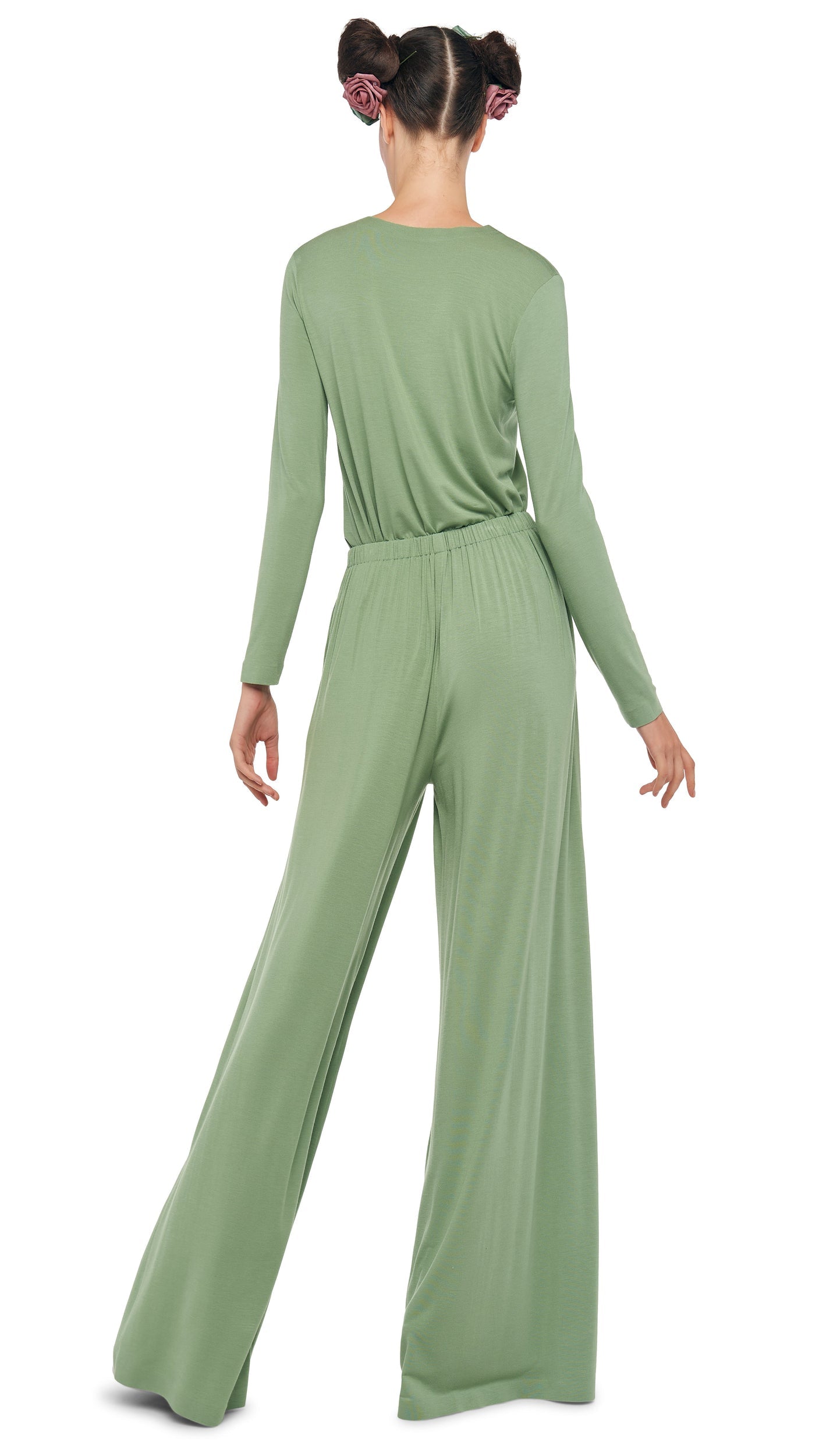 Norma Kamali LONG SLEEVE CREW TOP
