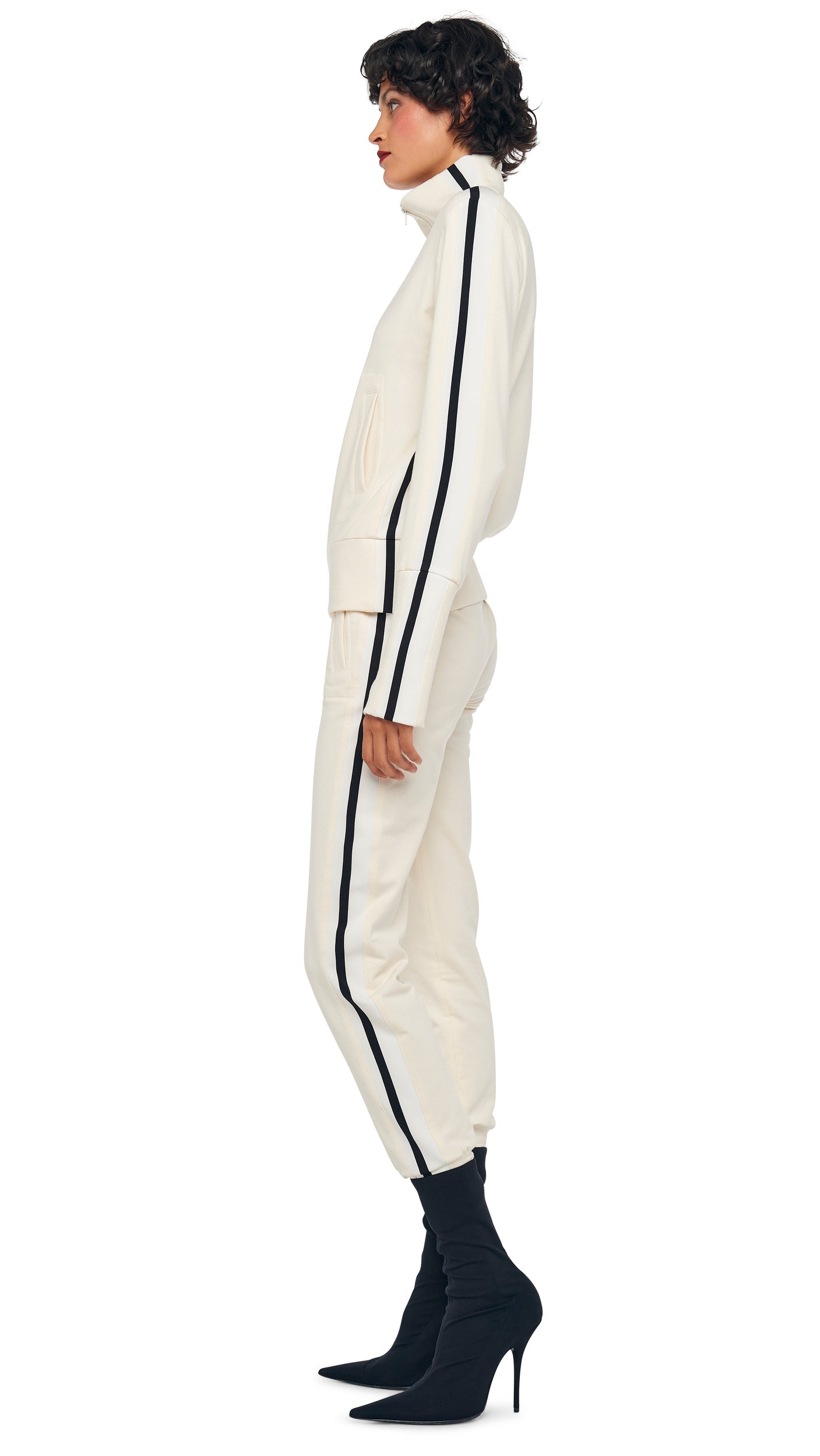 Norma Kamali SIDE STRIPE TURTLE JACKET