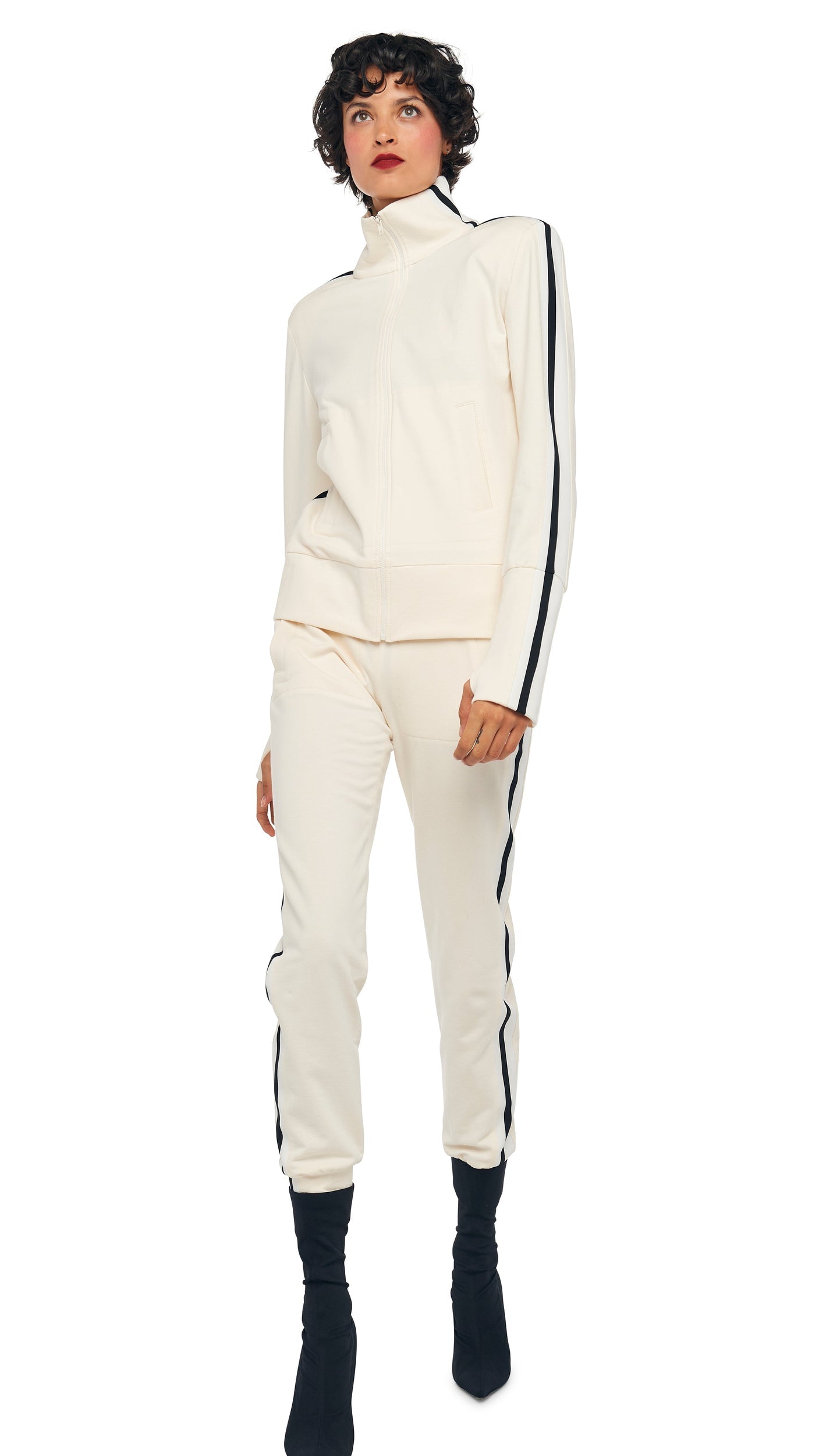 Norma Kamali SIDE STRIPE TURTLE JACKET