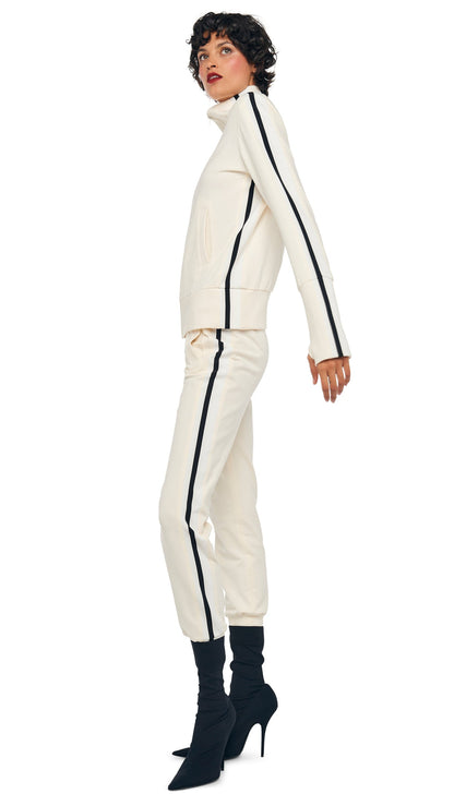 Norma Kamali SIDE STRIPE TURTLE JACKET