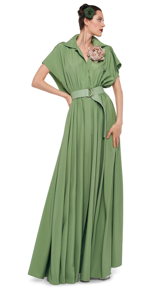 Norma Kamali SUPER OS SLEEVELESS BF NK SHIRT FLARED GOWN