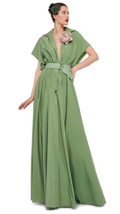 Norma Kamali SUPER OS SLEEVELESS BF NK SHIRT FLARED GOWN