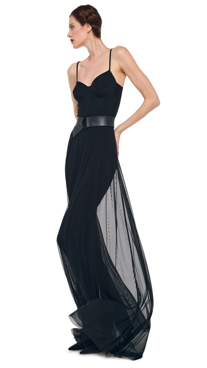Norma Kamali UNDERWIRE GOWN W/ CATSUIT