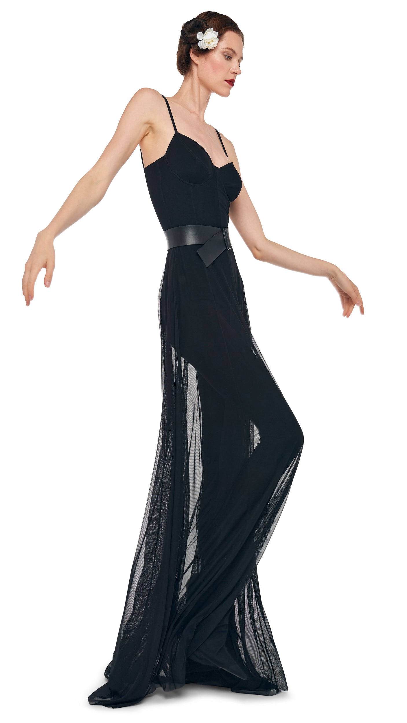 Norma Kamali UNDERWIRE GOWN W/ CATSUIT