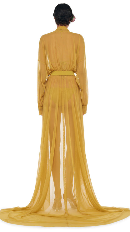 Norma Kamali HI LOW OS BF NK SHIRT GOWN W/ BOW