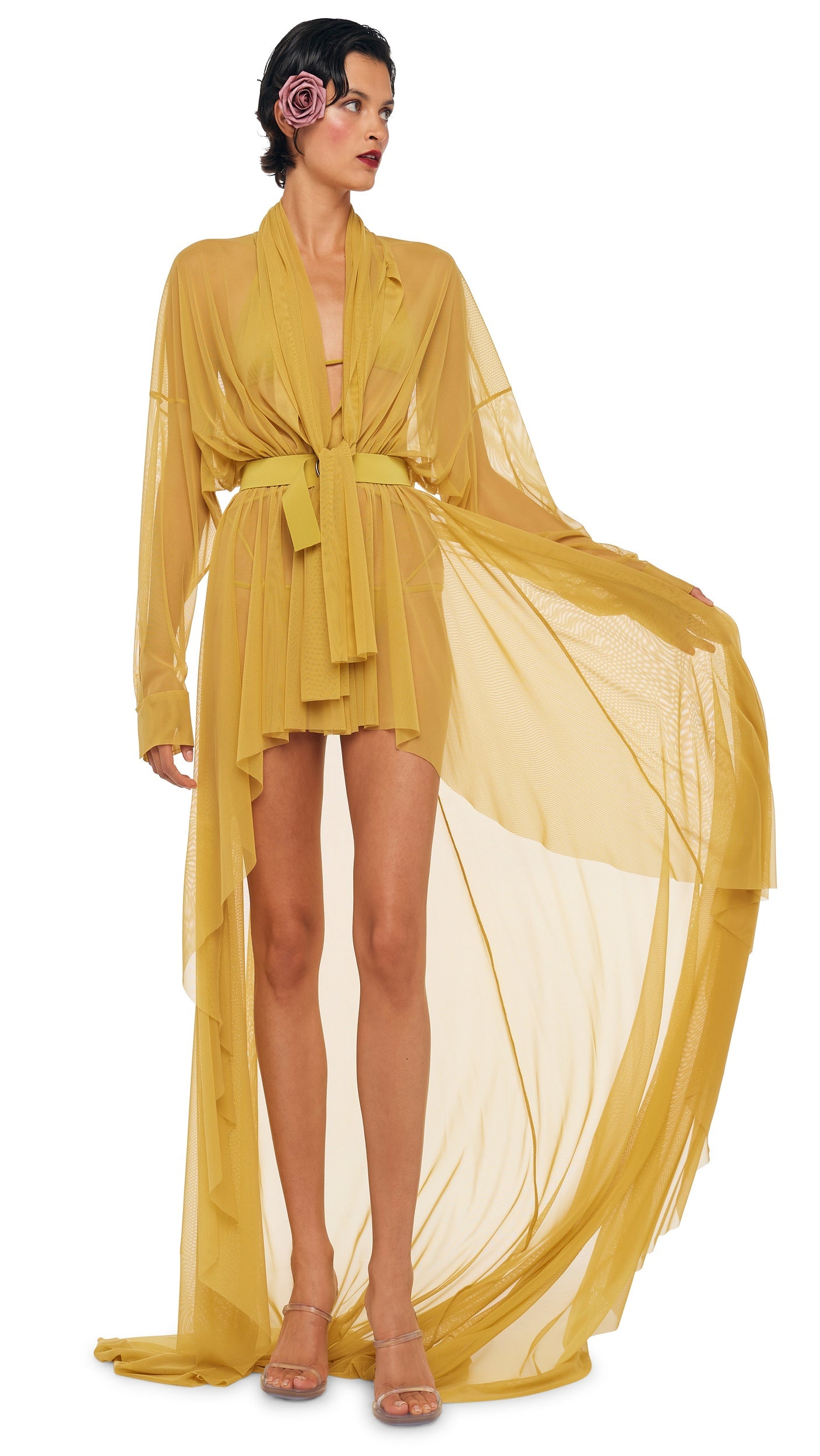 Norma Kamali HI LOW OS BF NK SHIRT GOWN W/ BOW