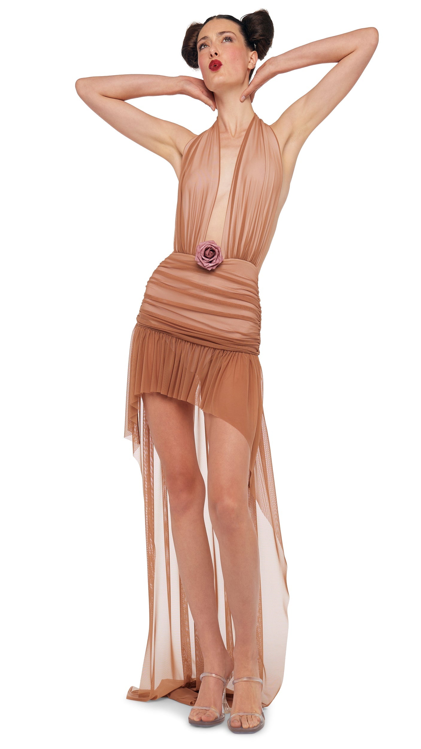 Norma Kamali HI LOW HALTER DRESS