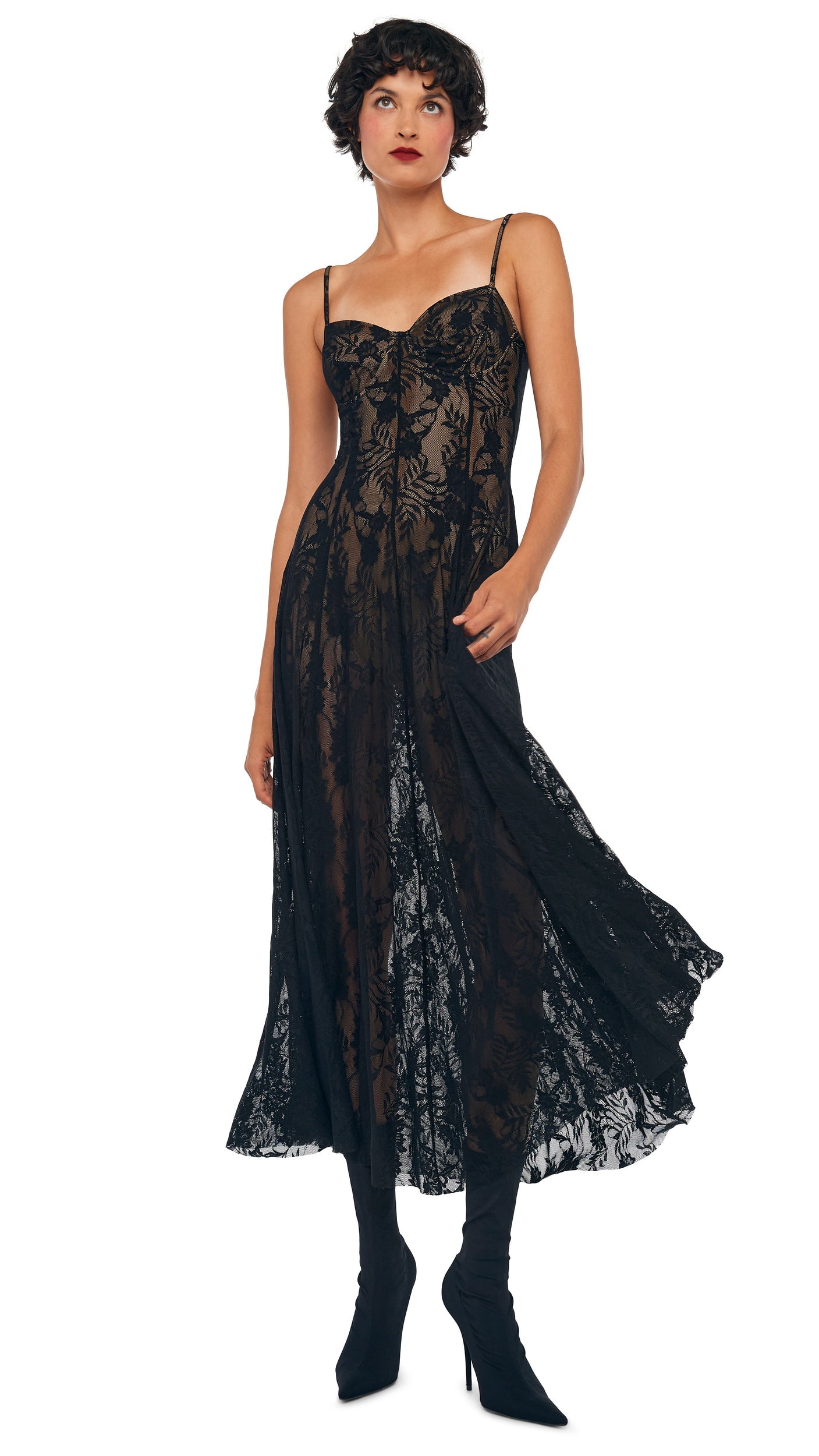 Norma Kamali UNDERWIRE MIDCALF DRESS