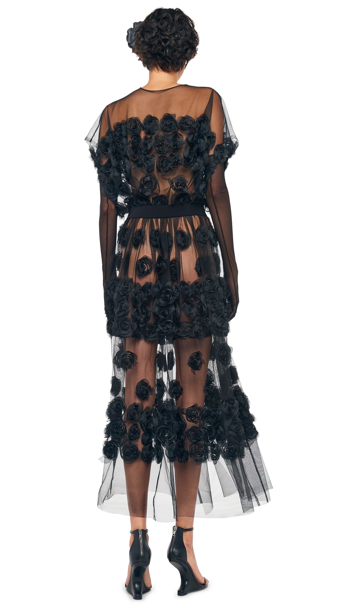 Norma Kamali SUPER OS SLEEVELESS BF FLARED MIDCALF DRESS