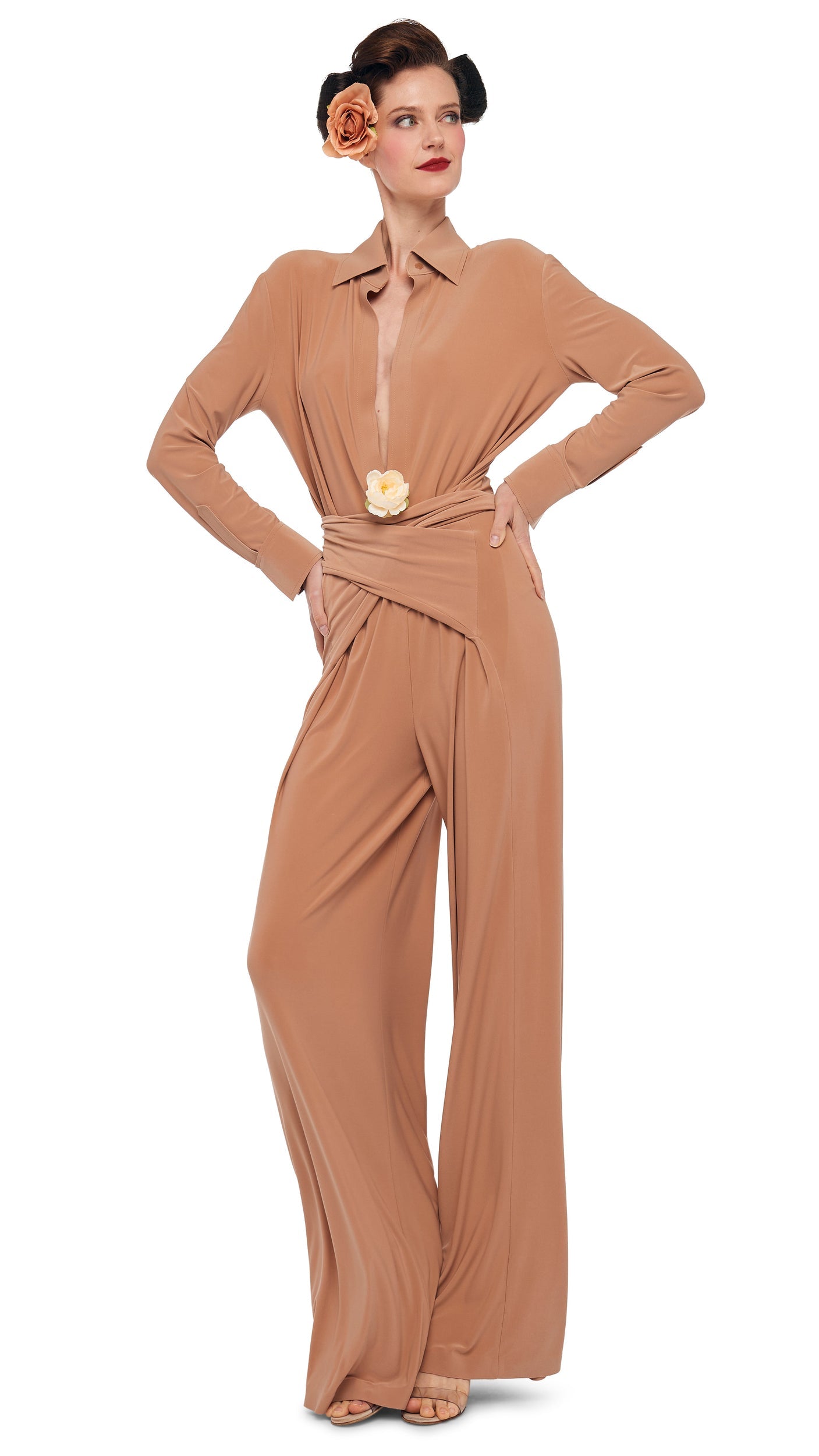 Norma Kamali FOUR SLEEVE NK SHIRT JUMPSUIT