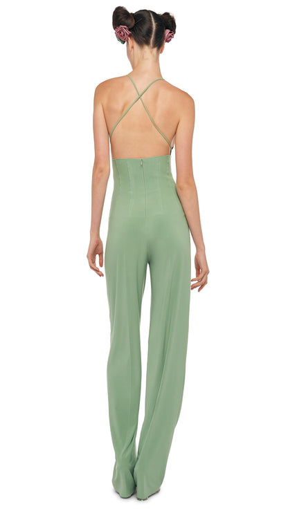 Norma Kamali HIGH WAIST TAILORED PLEAT PANT