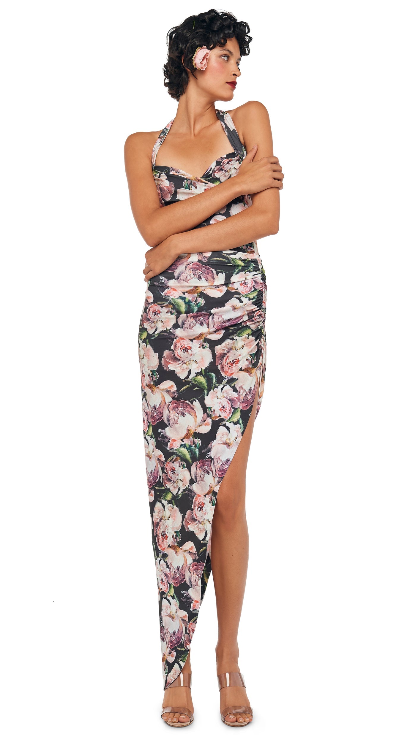 Norma Kamali CAYLA SIDE DRAPE GOWN