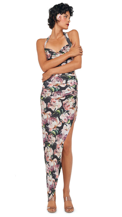 Norma Kamali CAYLA SIDE DRAPE GOWN
