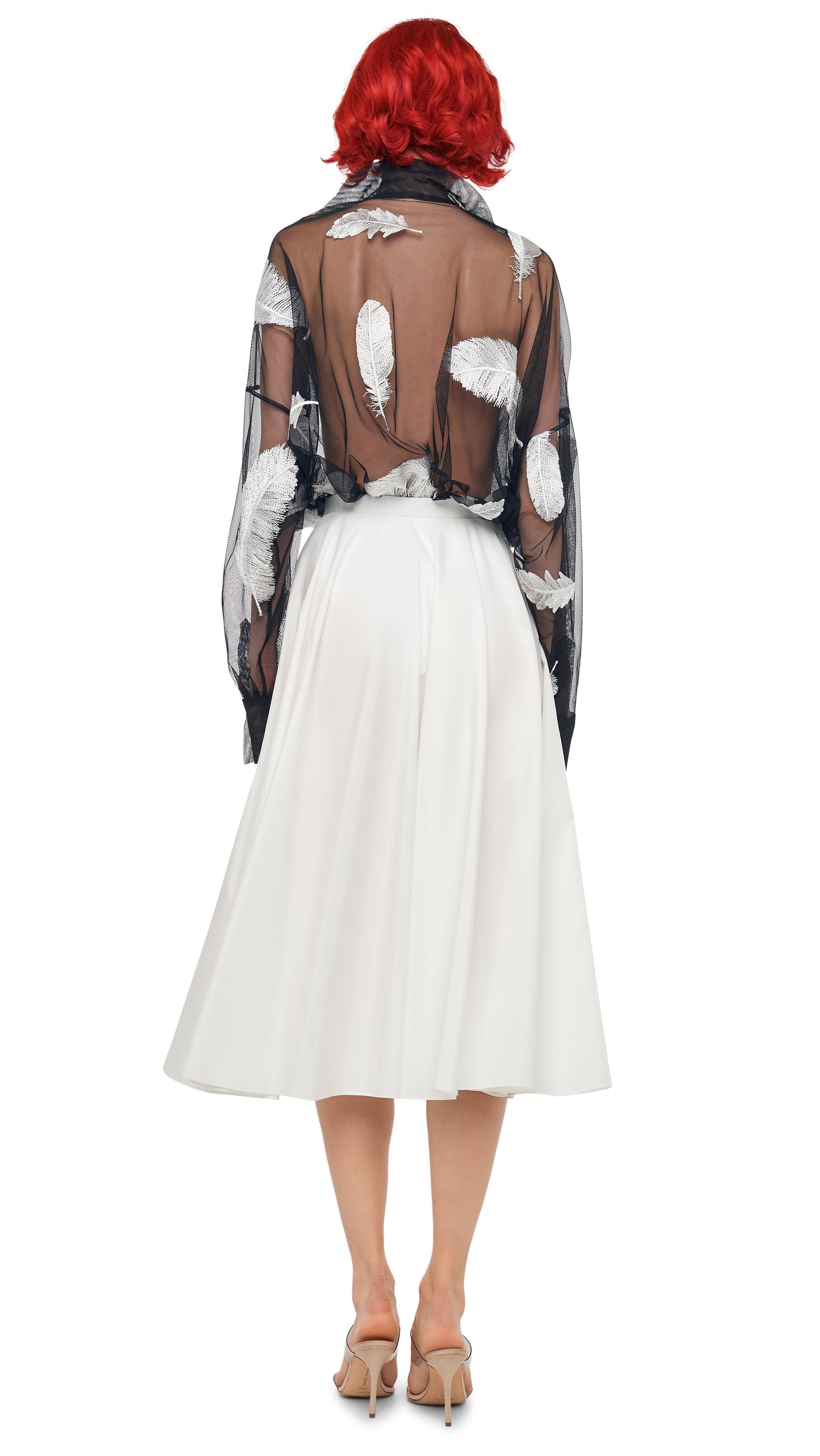 Norma Kamali FLARED SKIRT TO MIDCALF