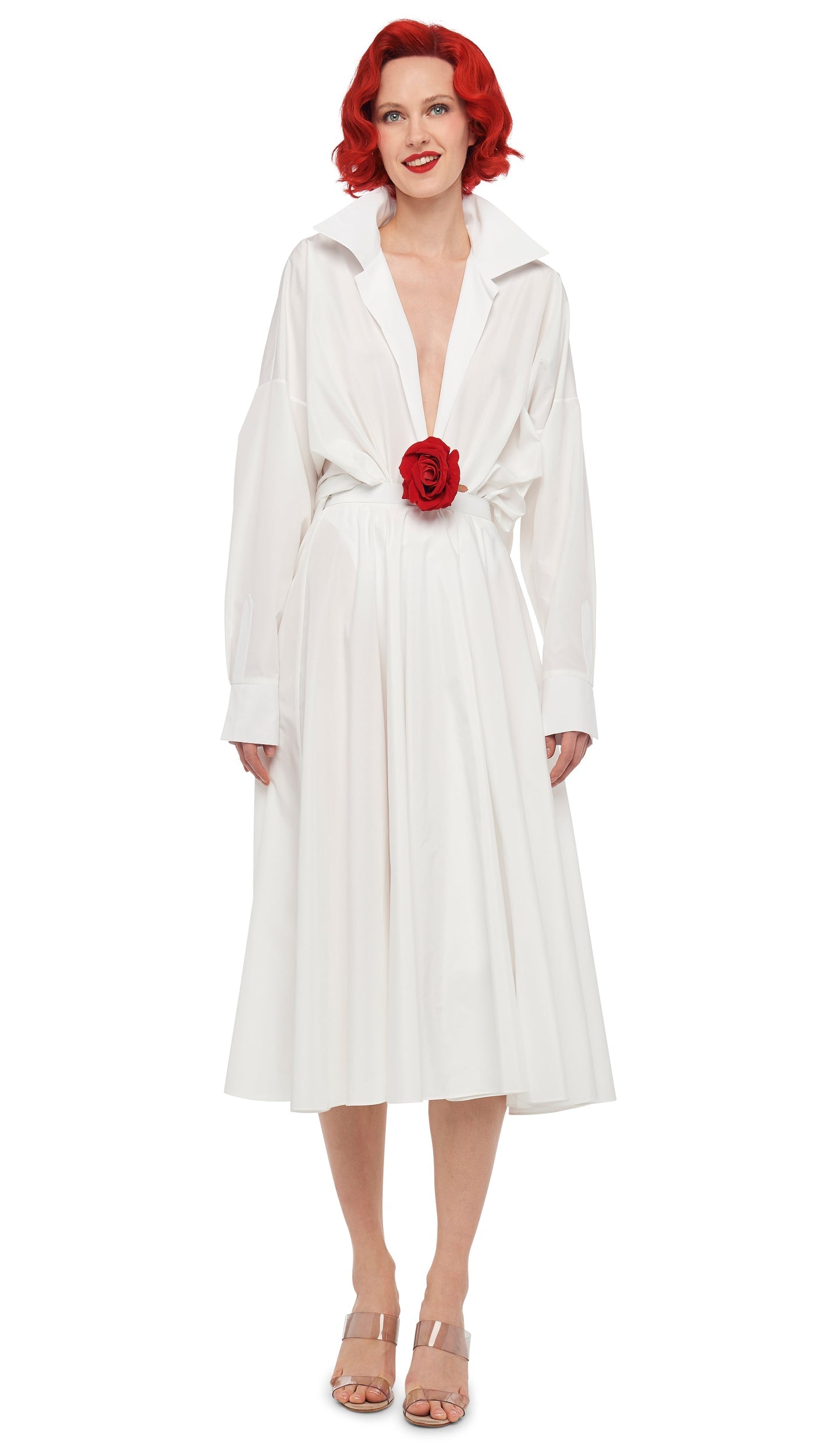 Norma Kamali FLARED SKIRT TO MIDCALF