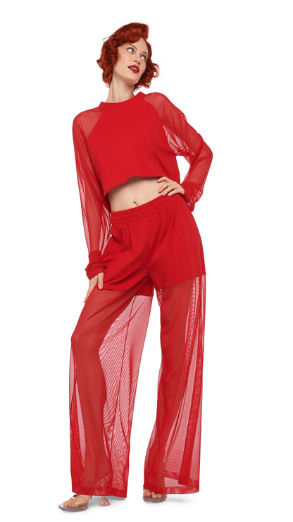 Norma Kamali BF ELEPHANT SWEATPANT W/ MESH
