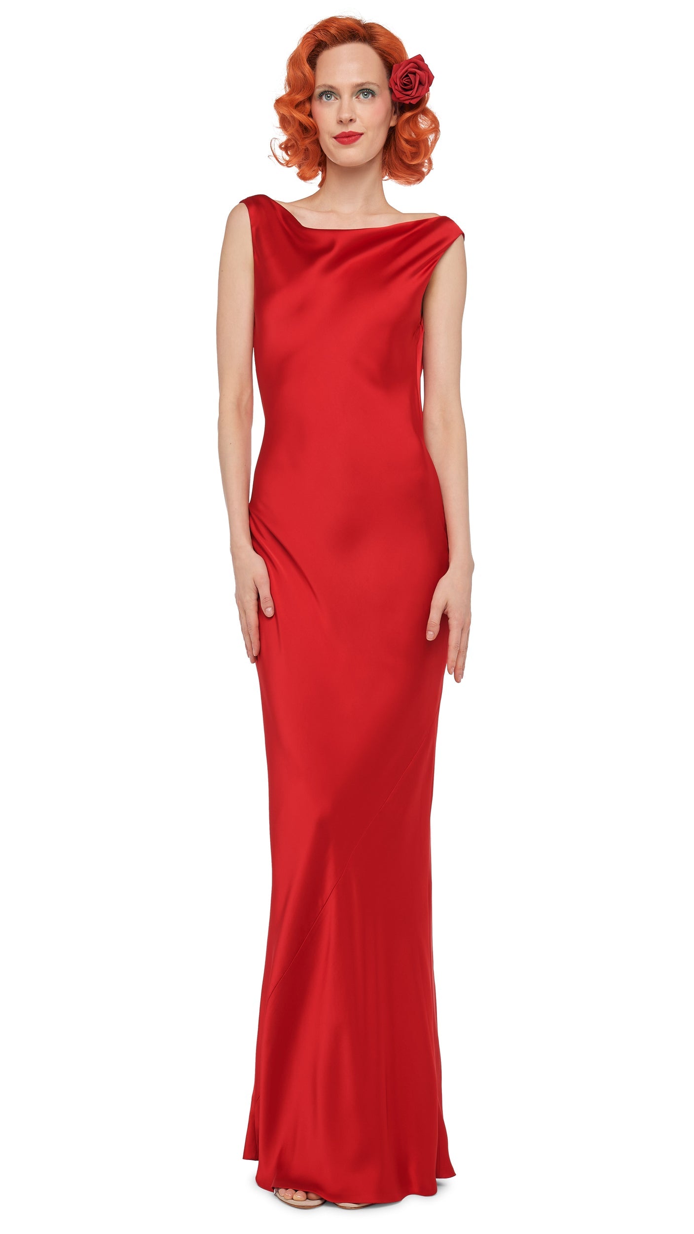 Norma Kamali SLEEVELESS LOW BACK DRAPE GOWN