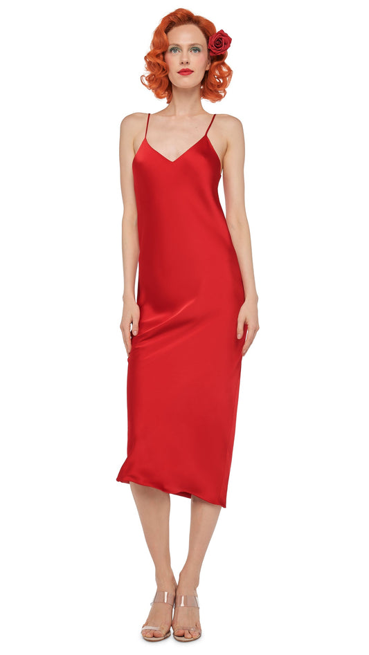 Norma Kamali BIAS SLIP DRESS TO MIDCALF