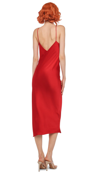 Norma Kamali BIAS SLIP DRESS TO MIDCALF