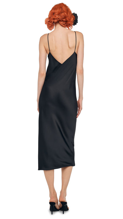 Norma Kamali BIAS SLIP DRESS TO MIDCALF