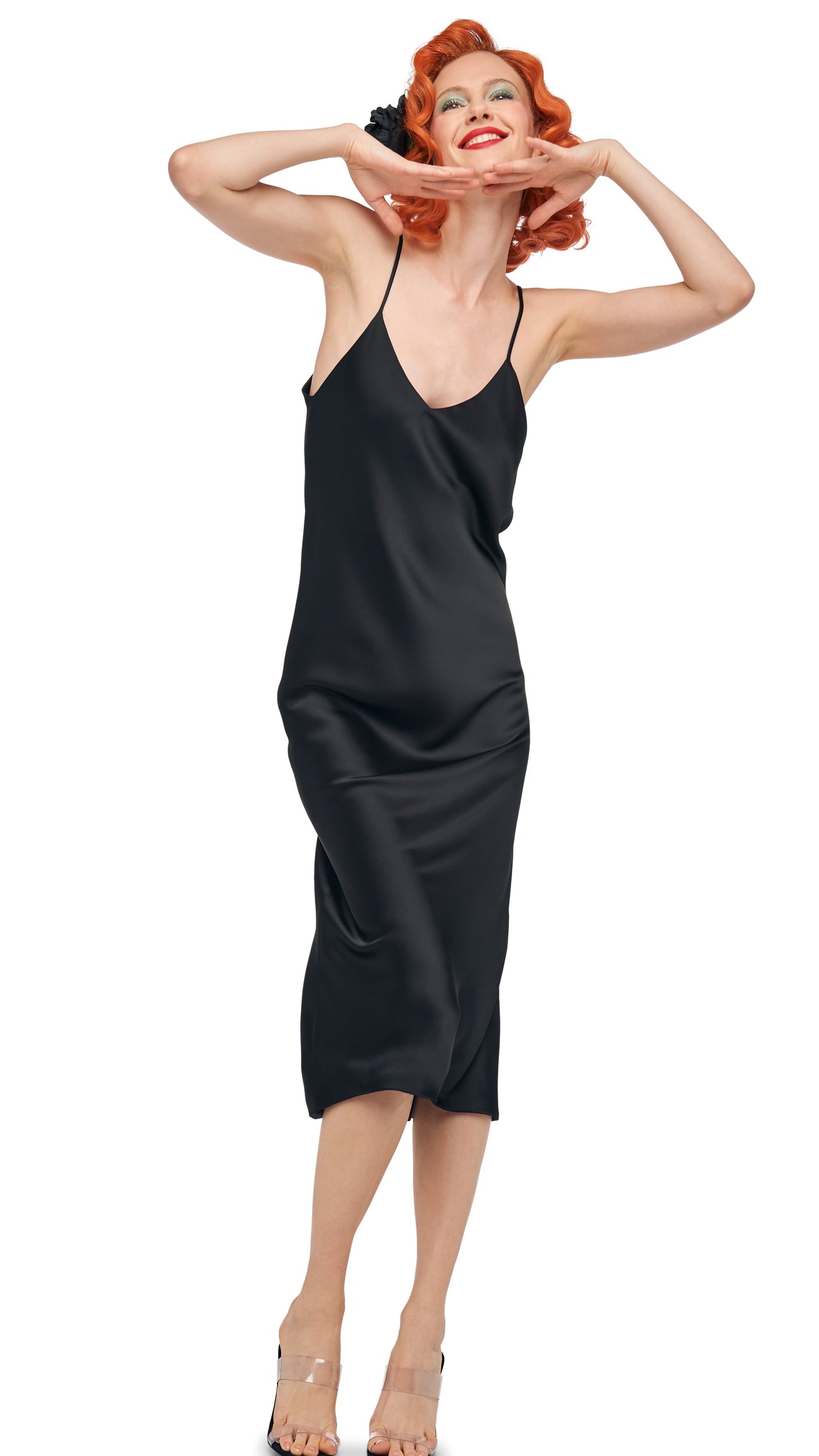 Norma Kamali BIAS SLIP DRESS TO MIDCALF